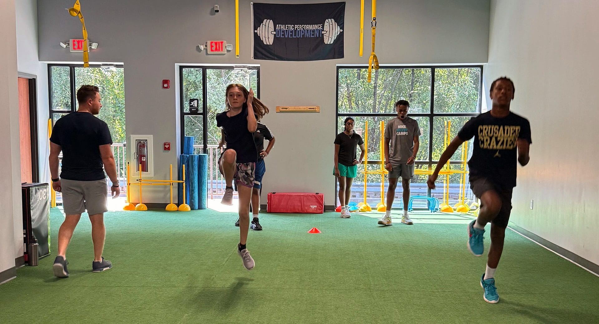 Teens training at Athletic Performance Development